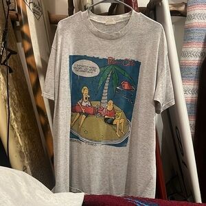 Vintage Pete and Clare Golf Cartoon Tee L/XL